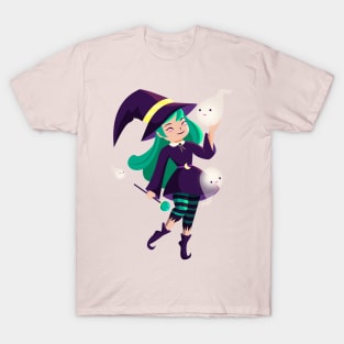 Witch With Ghosts T-Shirt